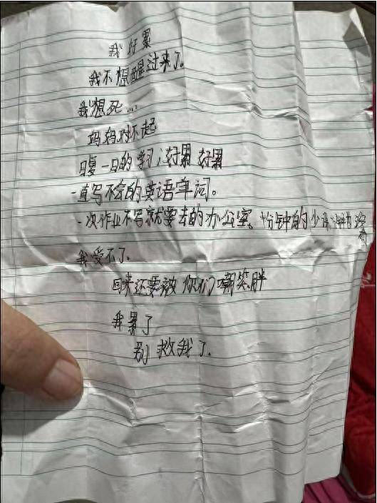 江蘇12歲小學生家中服藥自殺，遺書稱寫不會英語單詞