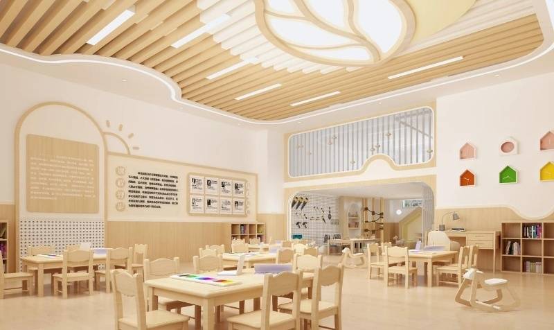 陝西幼兒園裝修施工，陝西幼兒園室外地面鋪裝，陝西託管所裝修