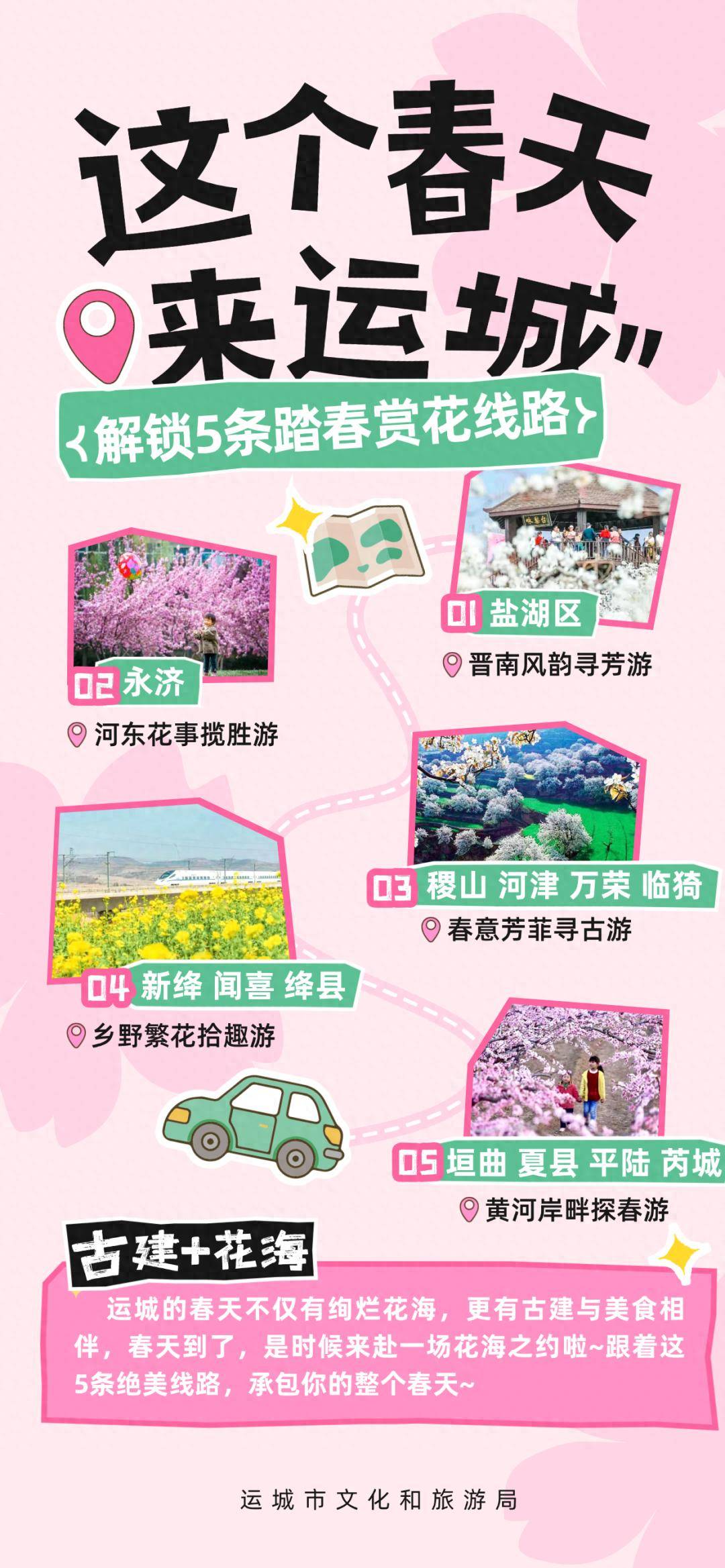 美景+美食！運城踏春賞花路線上新！5條供選！