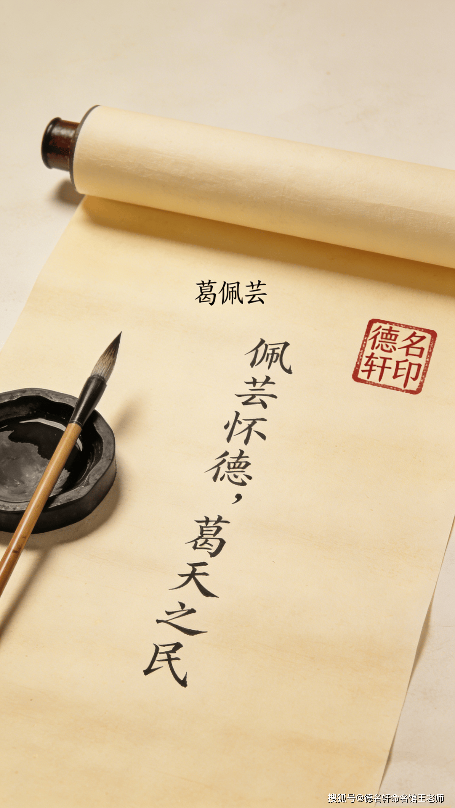 原創寶寶起名案例 德名軒王老師 起名案例 葛佩芸：佩芸懷德，葛天之民