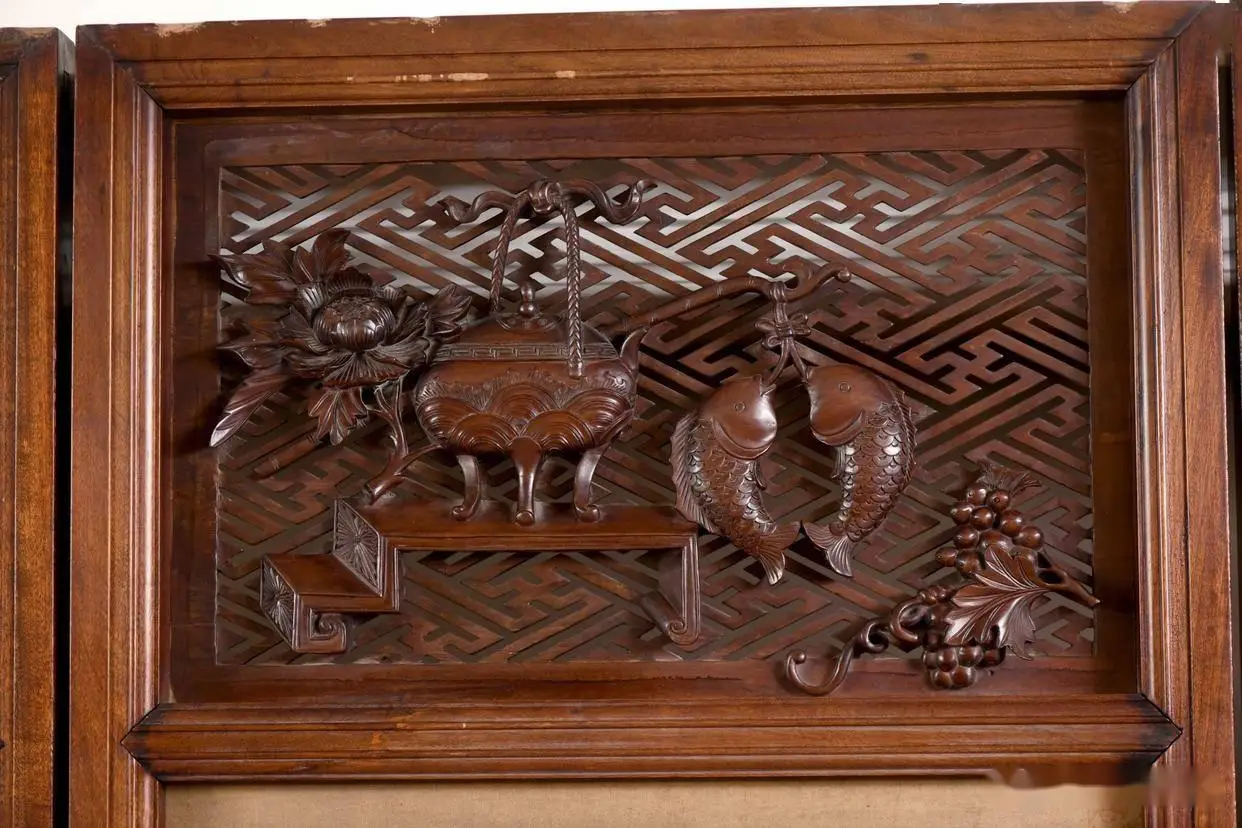 重器收藏，民國金絲楠木老圍屏，藏盡東方雅韻