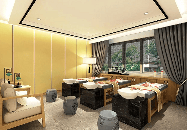 陝西養生館裝修設計，陝西美容館裝修設計，陝西美容推拿館裝修