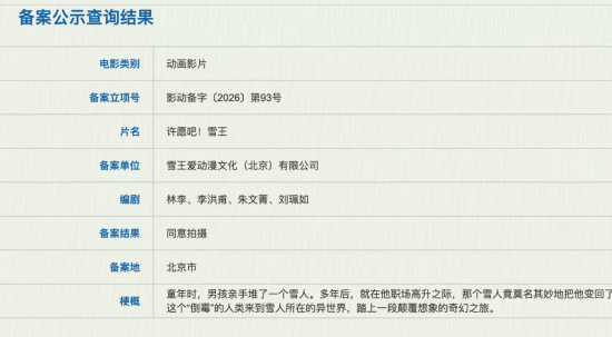 蜜雪冰城首部動畫電影許願吧！雪王正式立項，開啟IP影視化新階段