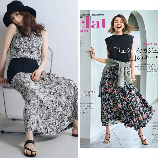 告別“奶奶風”！30-50+女性，如何把花卉穿出頂級質感