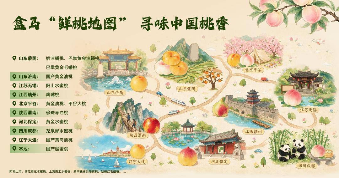 八省13味鮮桃齊上新零售貨架，全國“桃味地圖”來了